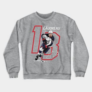 Johnny Gaudreau Columbus Offset Crewneck Sweatshirt